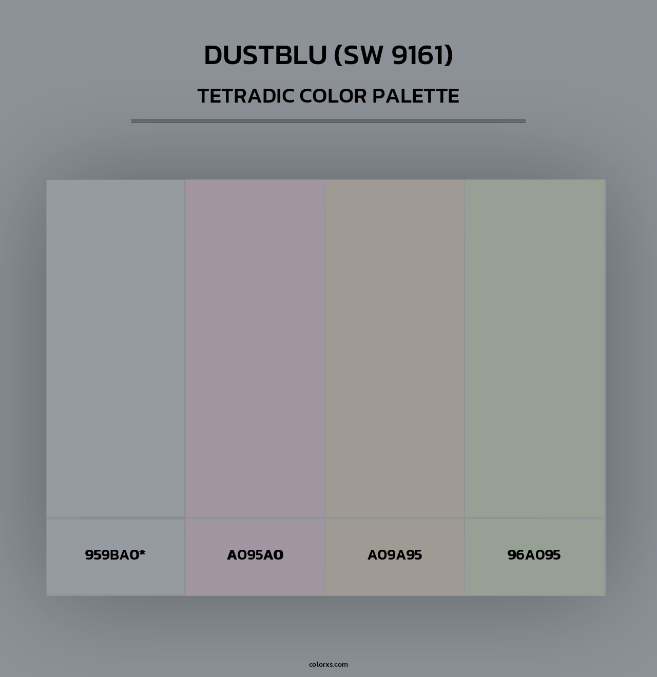 Dustblu (SW 9161) - Tetradic Color Palette