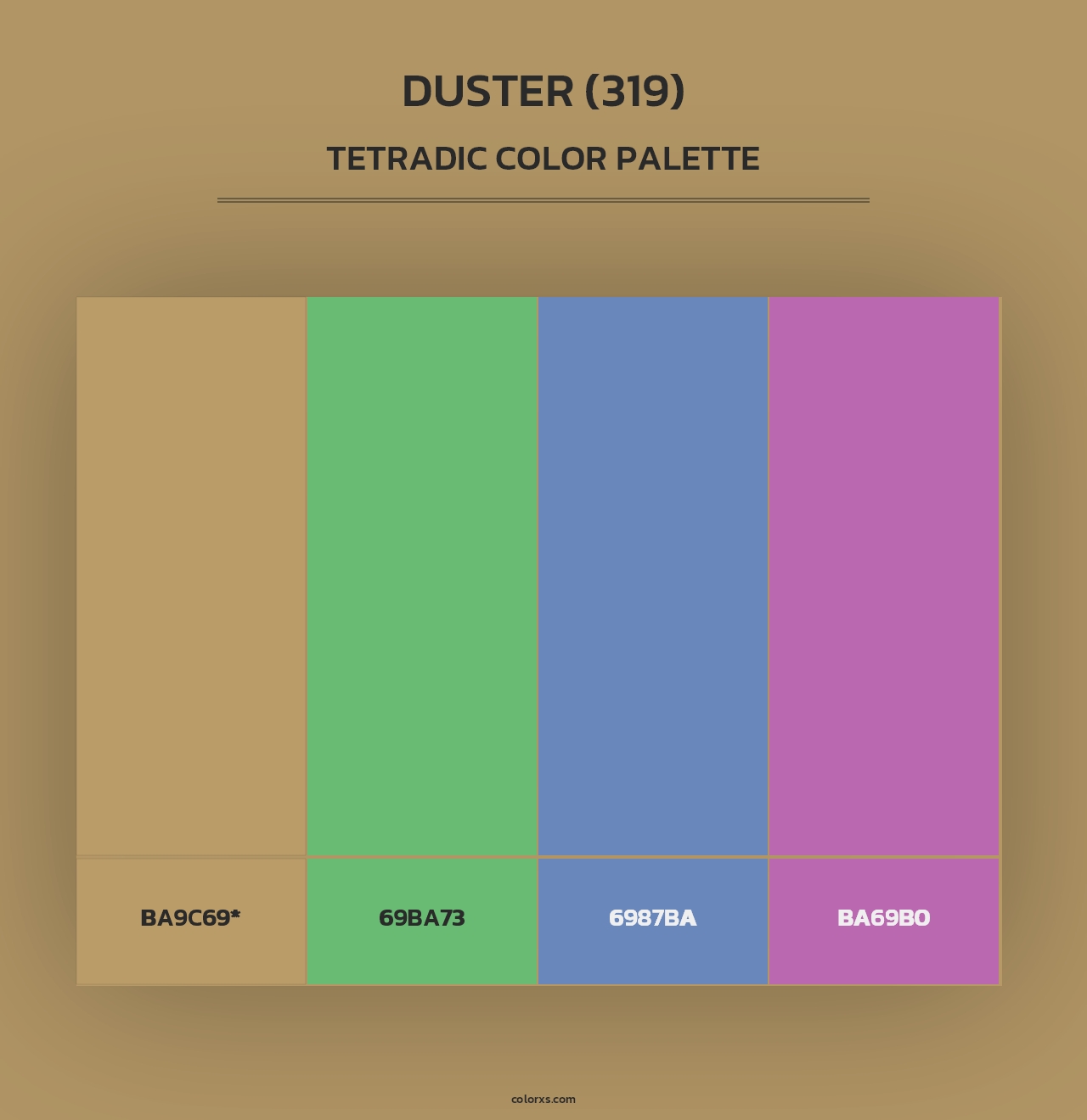 Duster (319) - Tetradic Color Palette