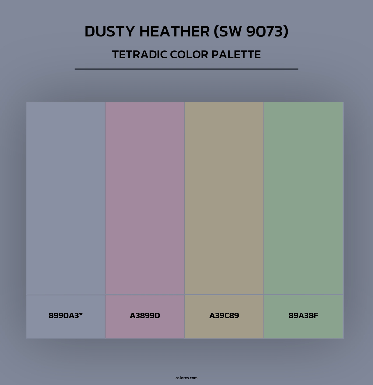 Dusty Heather (SW 9073) - Tetradic Color Palette