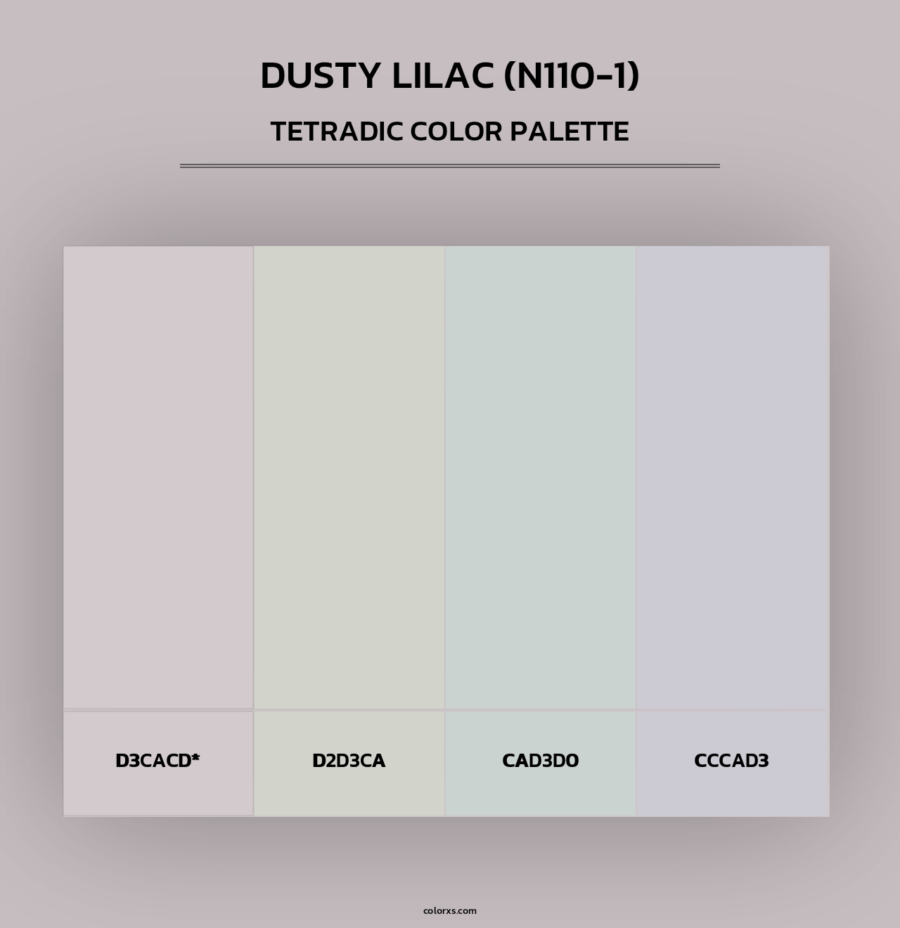 Dusty Lilac (N110-1) - Tetradic Color Palette