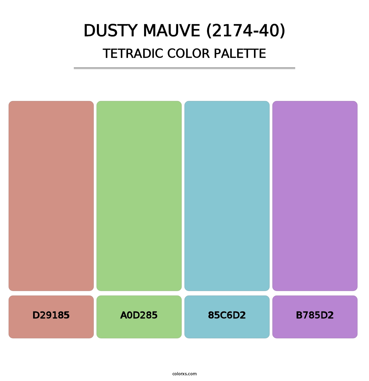 Dusty Mauve (2174-40) - Tetradic Color Palette