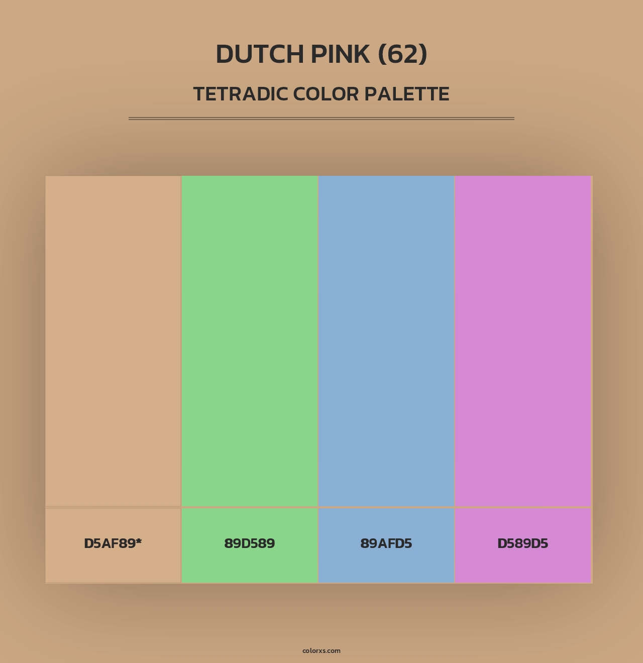 Dutch Pink (62) - Tetradic Color Palette