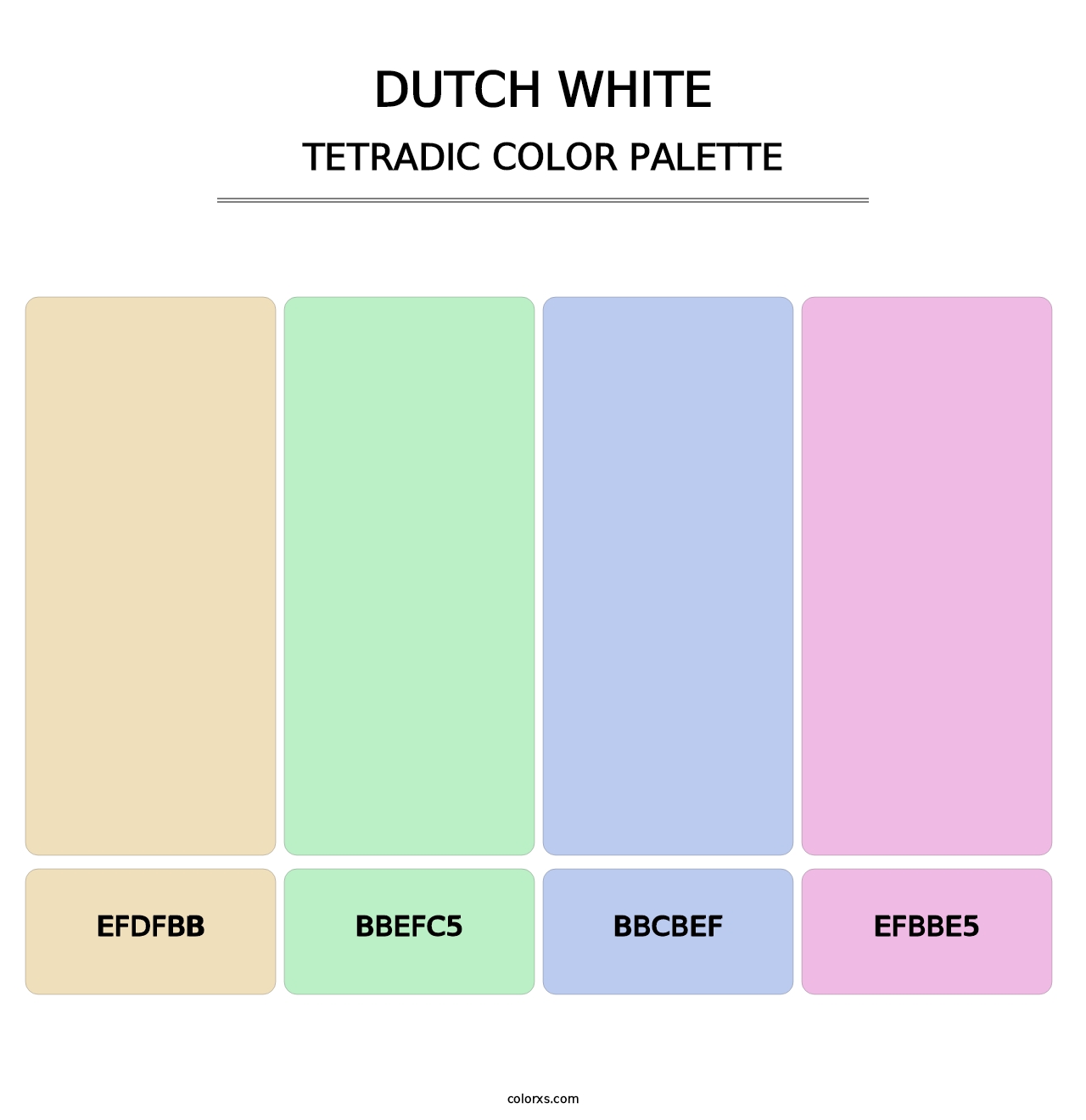 Dutch White - Tetradic Color Palette