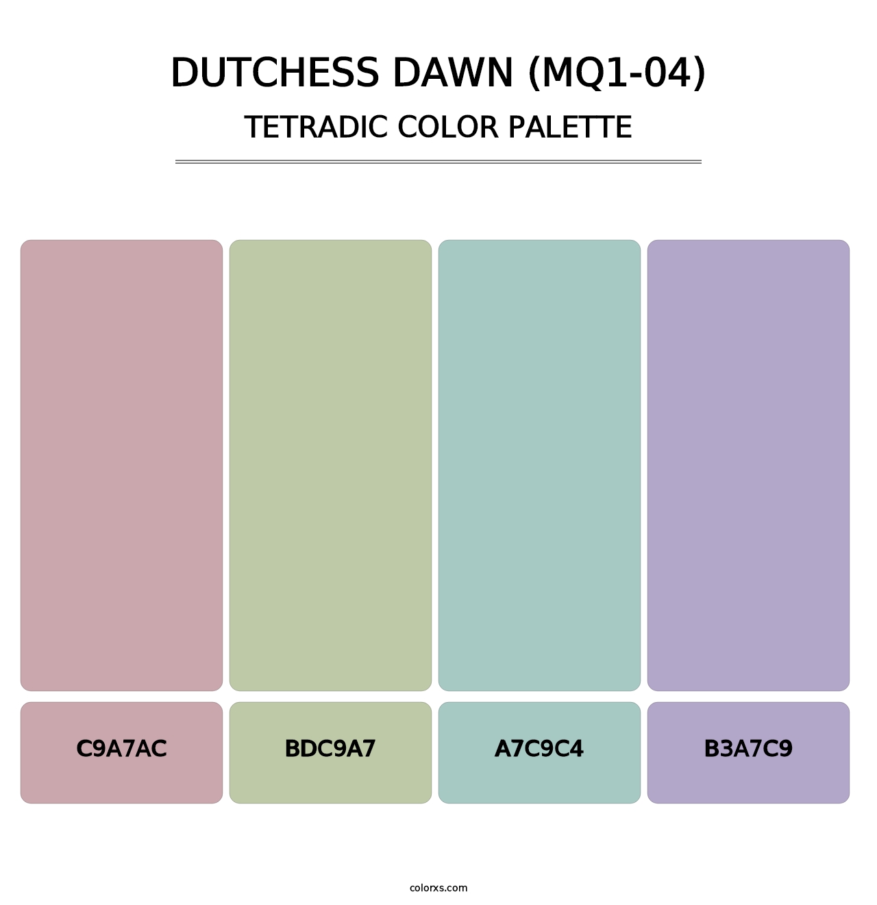 Dutchess Dawn (MQ1-04) - Tetradic Color Palette