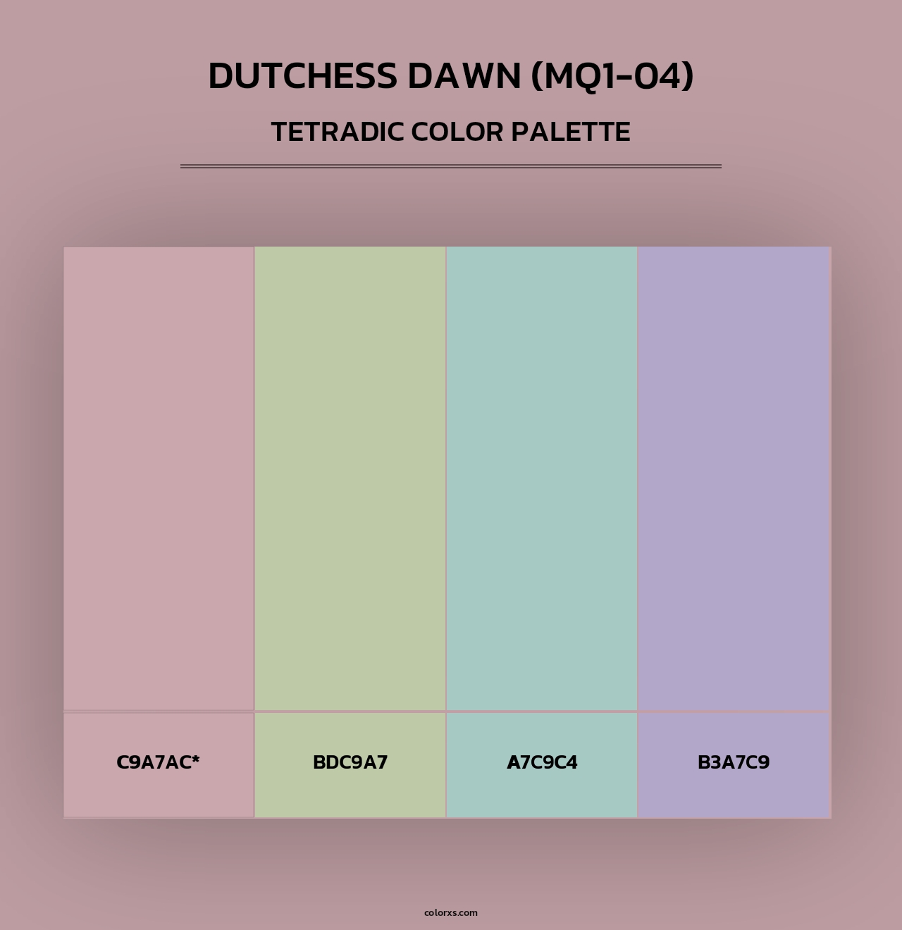 Dutchess Dawn (MQ1-04) - Tetradic Color Palette