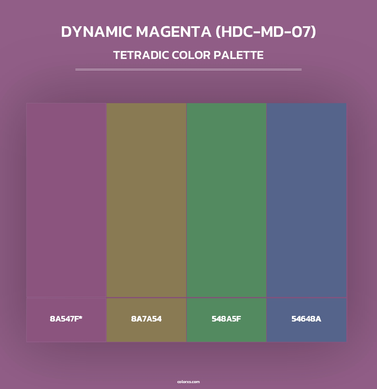 Dynamic Magenta (HDC-MD-07) - Tetradic Color Palette