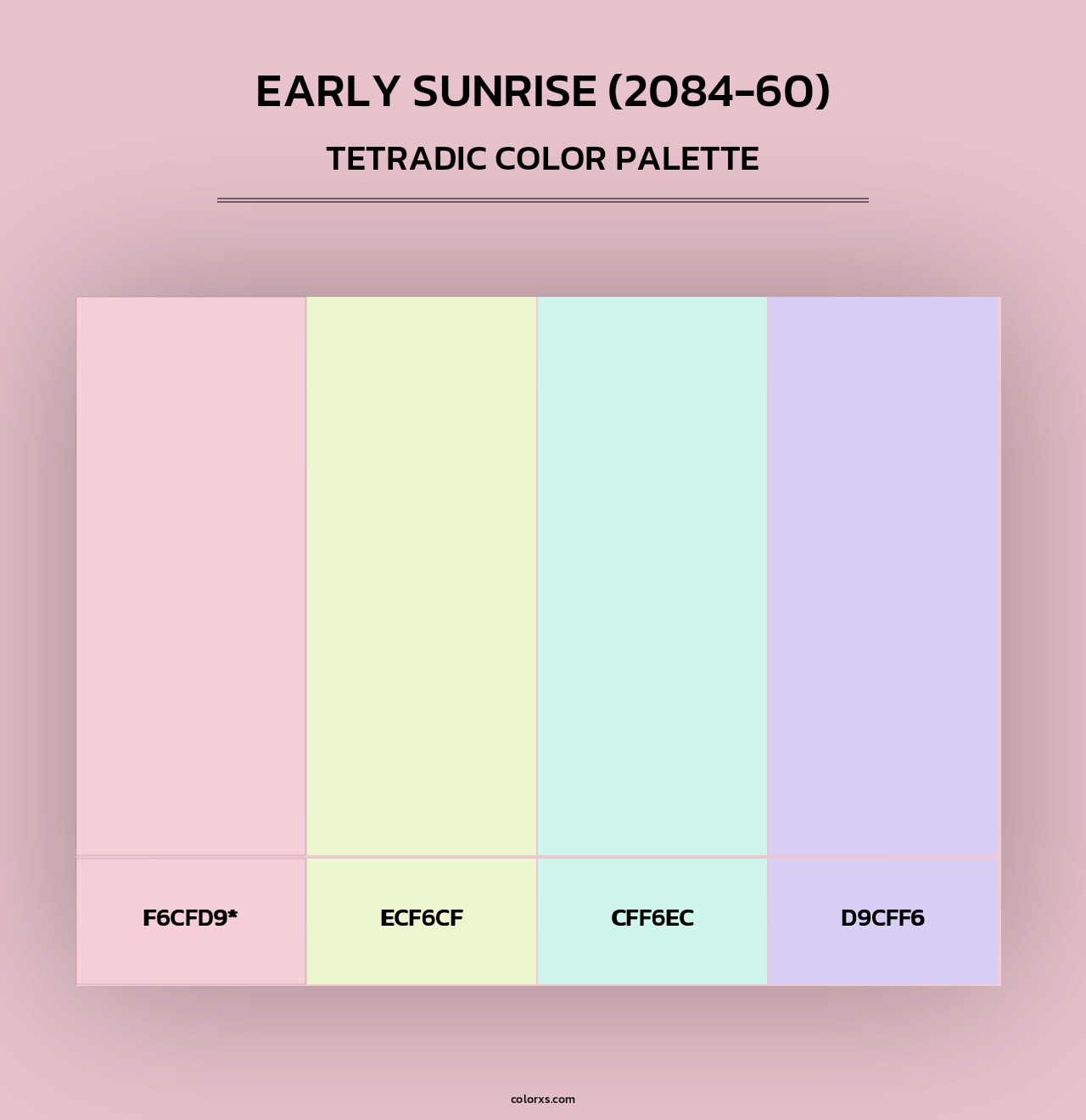 Early Sunrise (2084-60) - Tetradic Color Palette