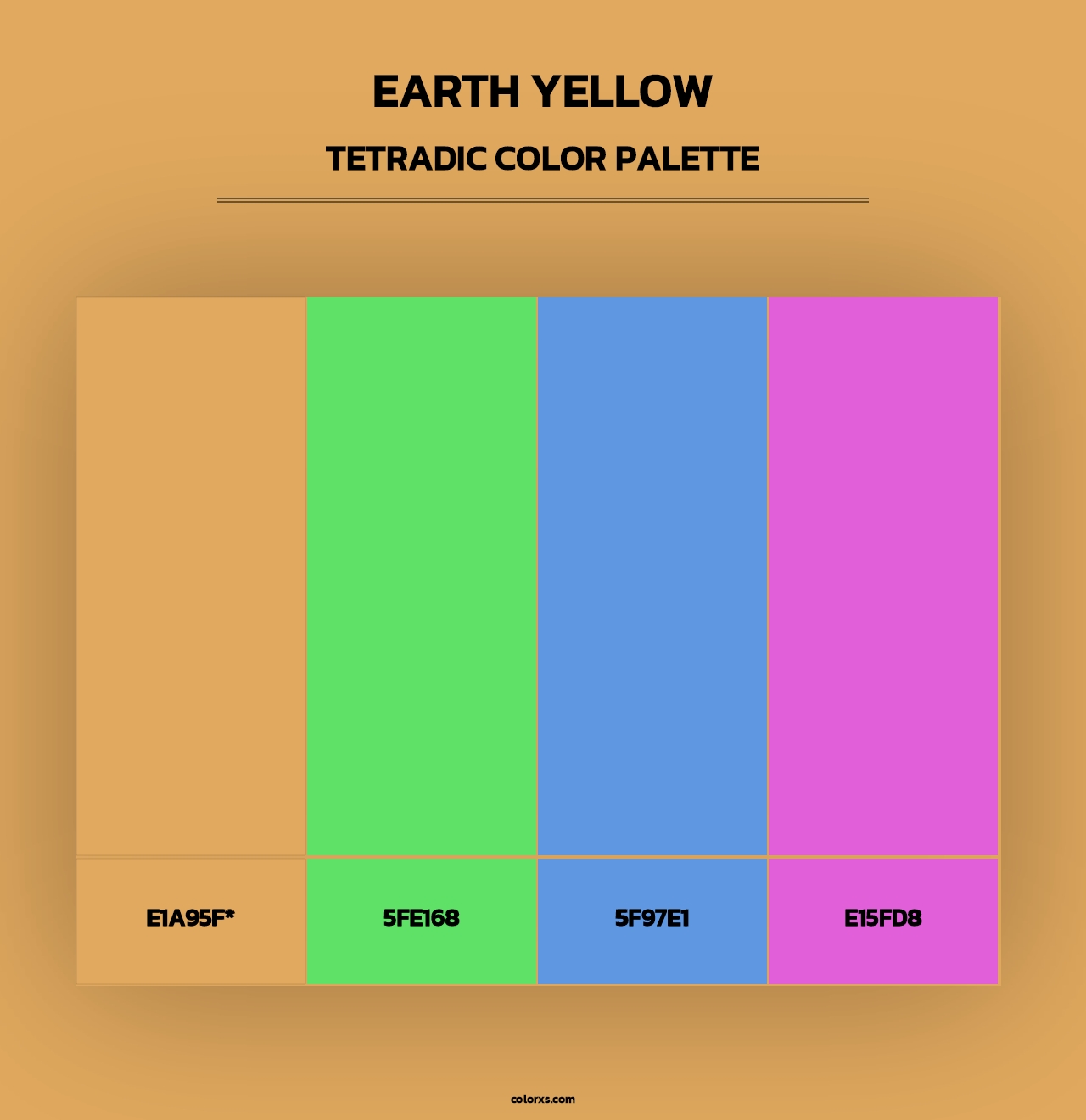 Earth Yellow - Tetradic Color Palette