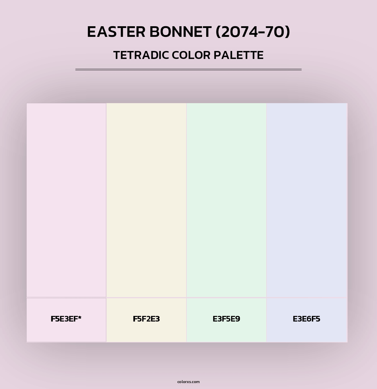 Easter Bonnet (2074-70) - Tetradic Color Palette
