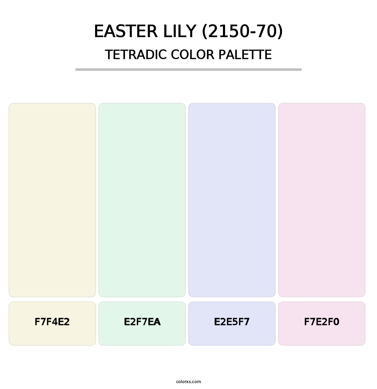 Easter Lily (2150-70) - Tetradic Color Palette
