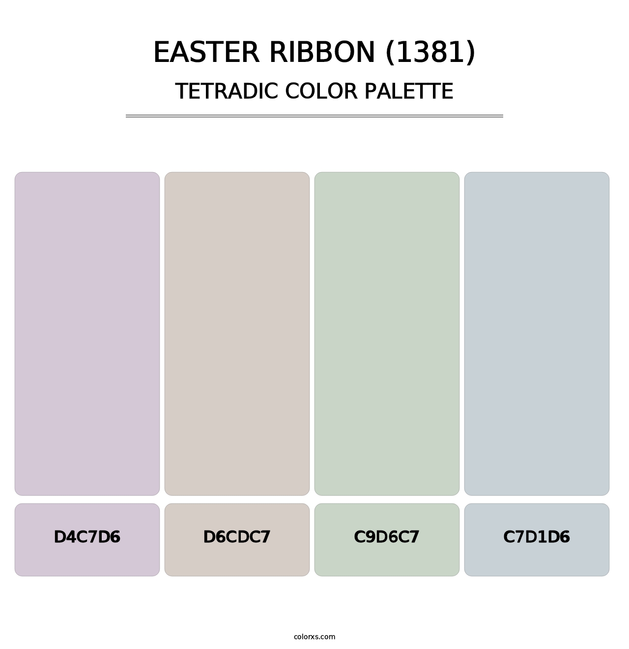 Easter Ribbon (1381) - Tetradic Color Palette