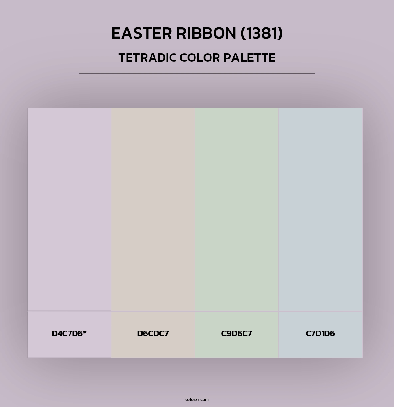 Easter Ribbon (1381) - Tetradic Color Palette