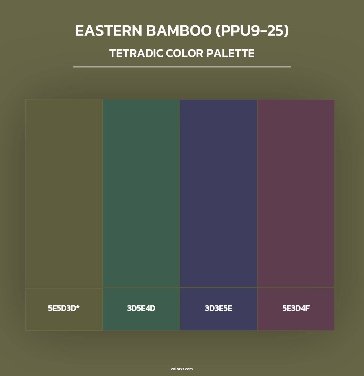 Eastern Bamboo (PPU9-25) - Tetradic Color Palette