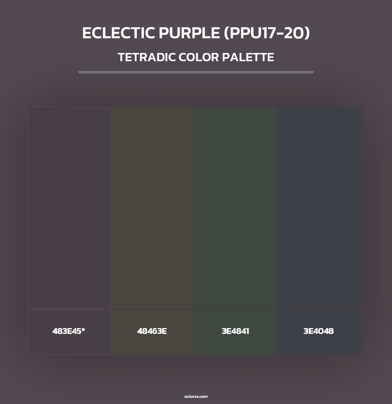 Eclectic Purple (PPU17-20) - Tetradic Color Palette