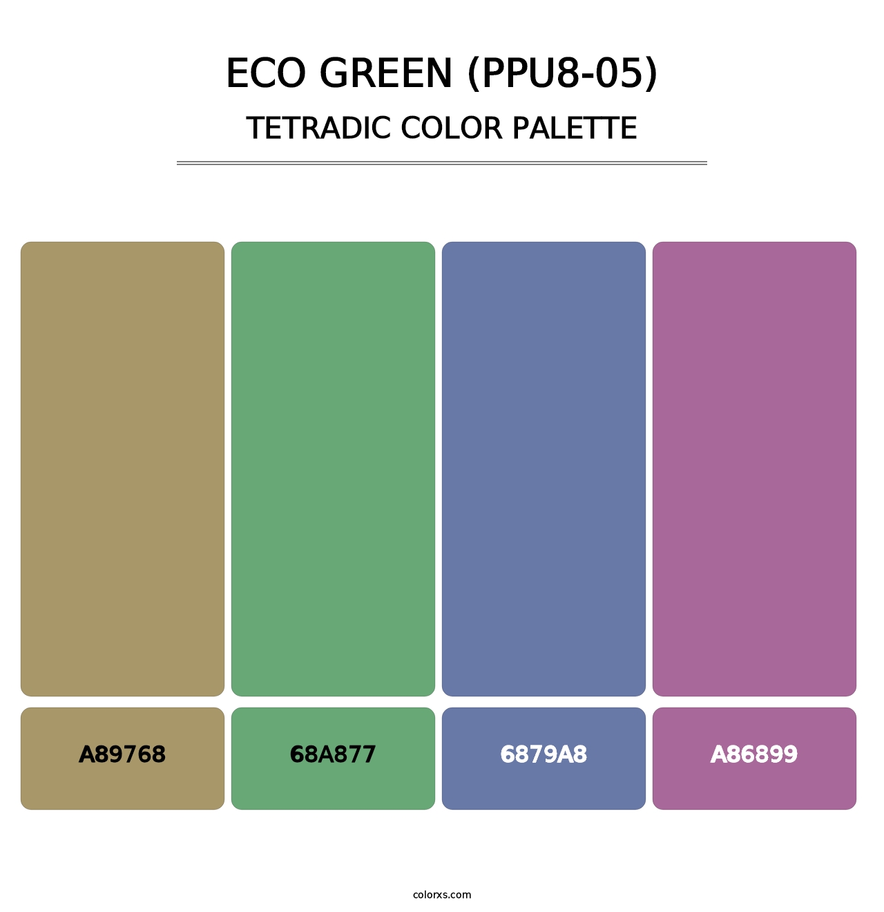 Eco Green (PPU8-05) - Tetradic Color Palette