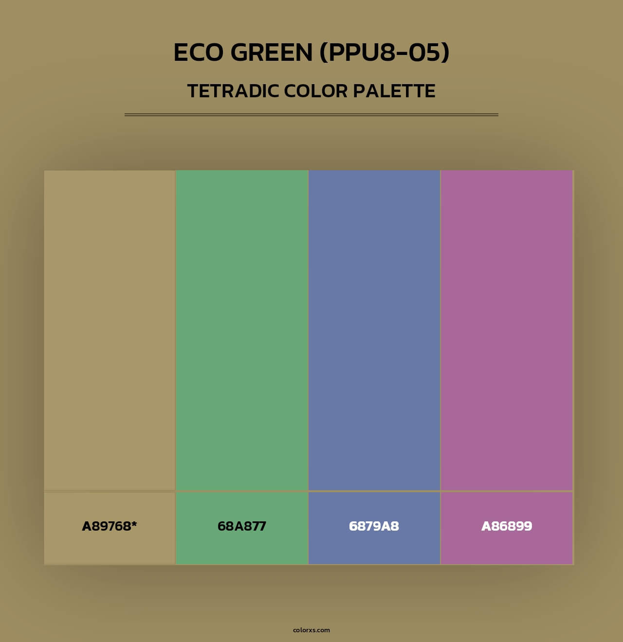 Eco Green (PPU8-05) - Tetradic Color Palette