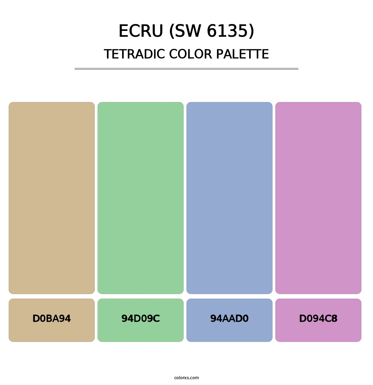 Ecru (SW 6135) - Tetradic Color Palette