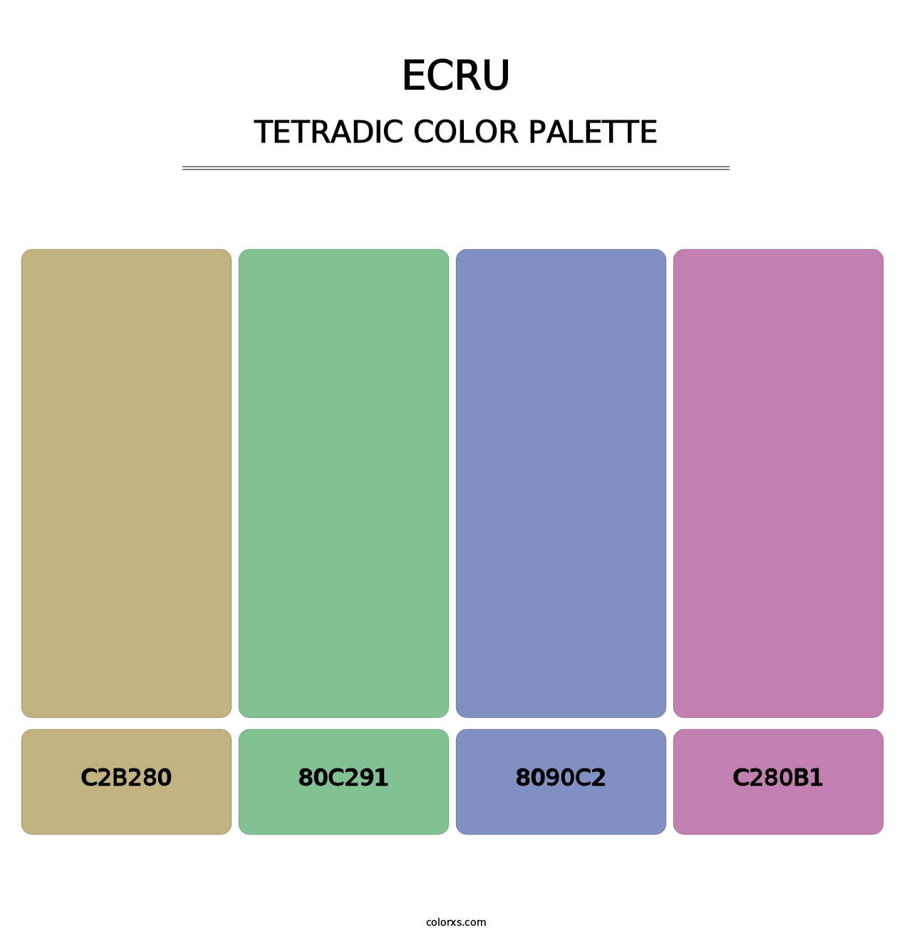 Ecru - Tetradic Color Palette
