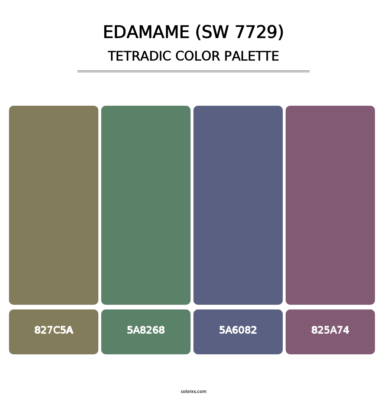 Edamame (SW 7729) - Tetradic Color Palette