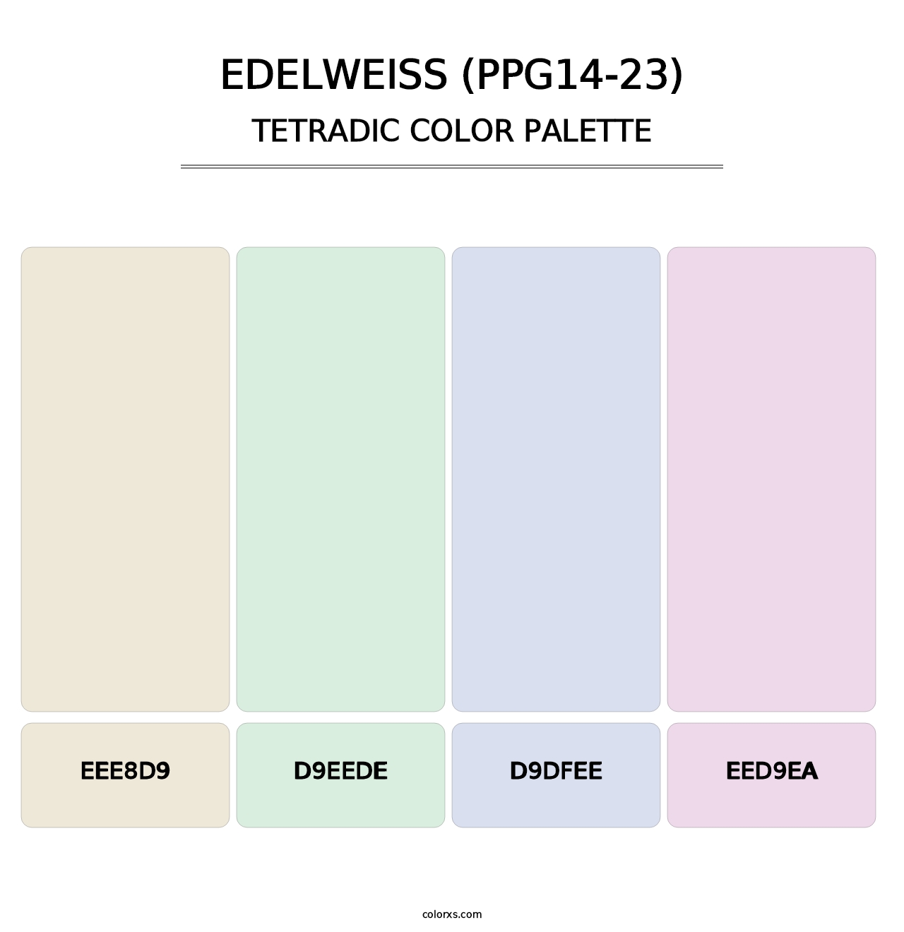Edelweiss (PPG14-23) - Tetradic Color Palette