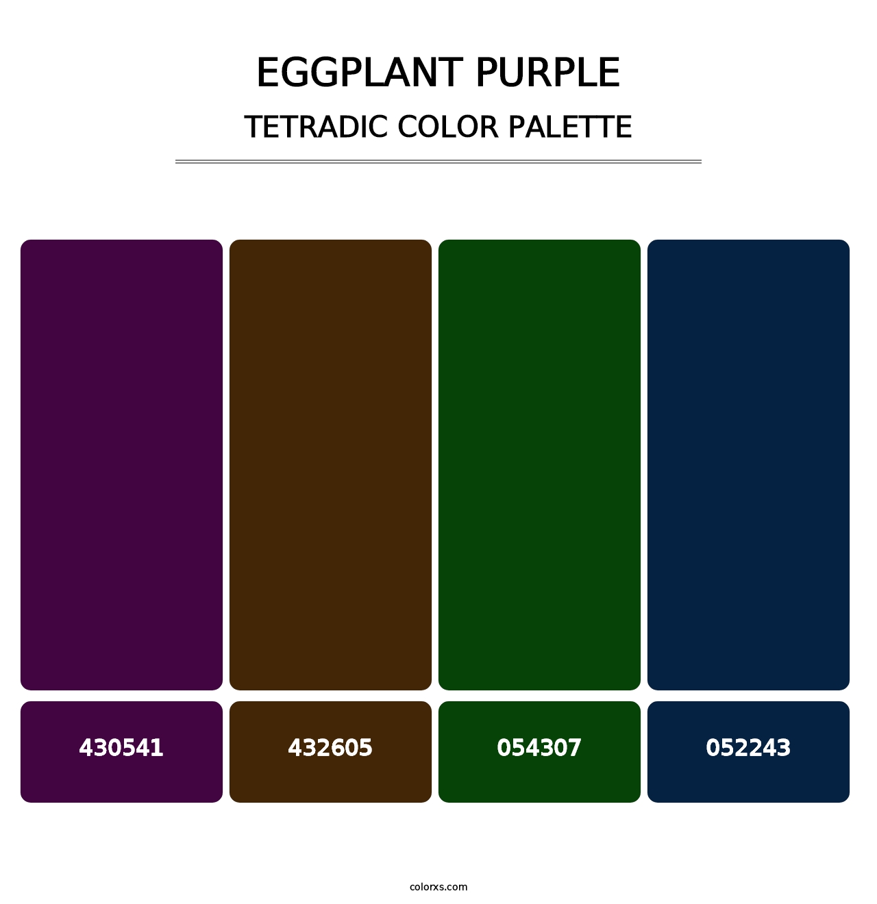 Eggplant Purple - Tetradic Color Palette