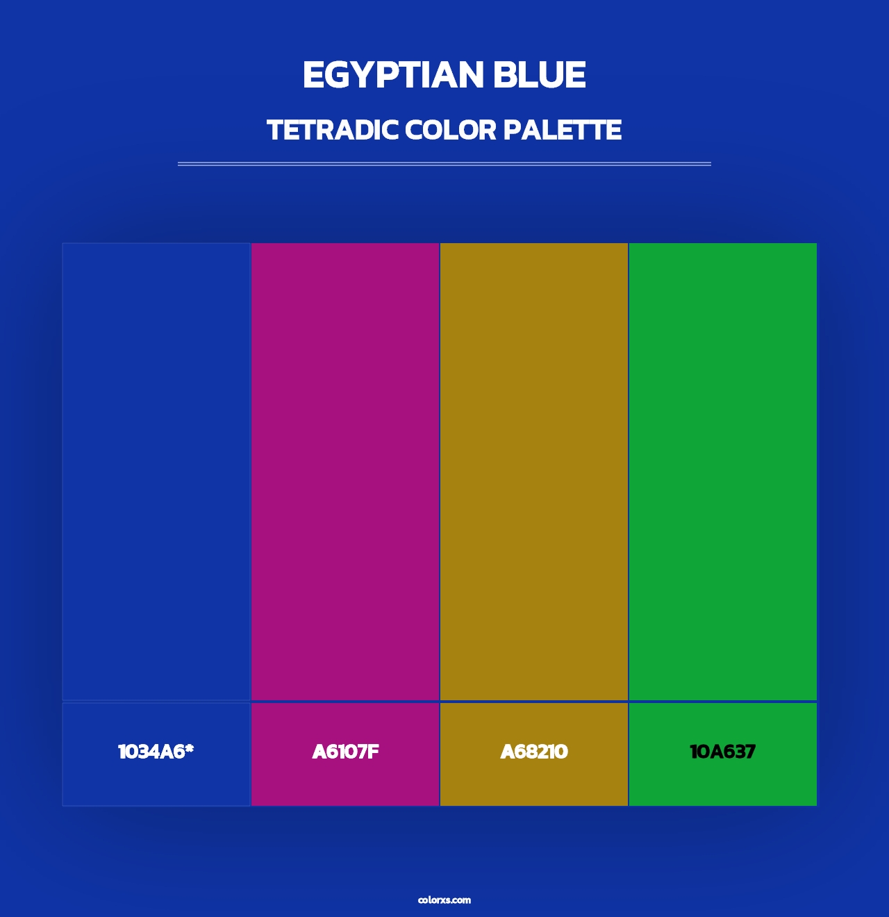 Egyptian blue - Tetradic Color Palette