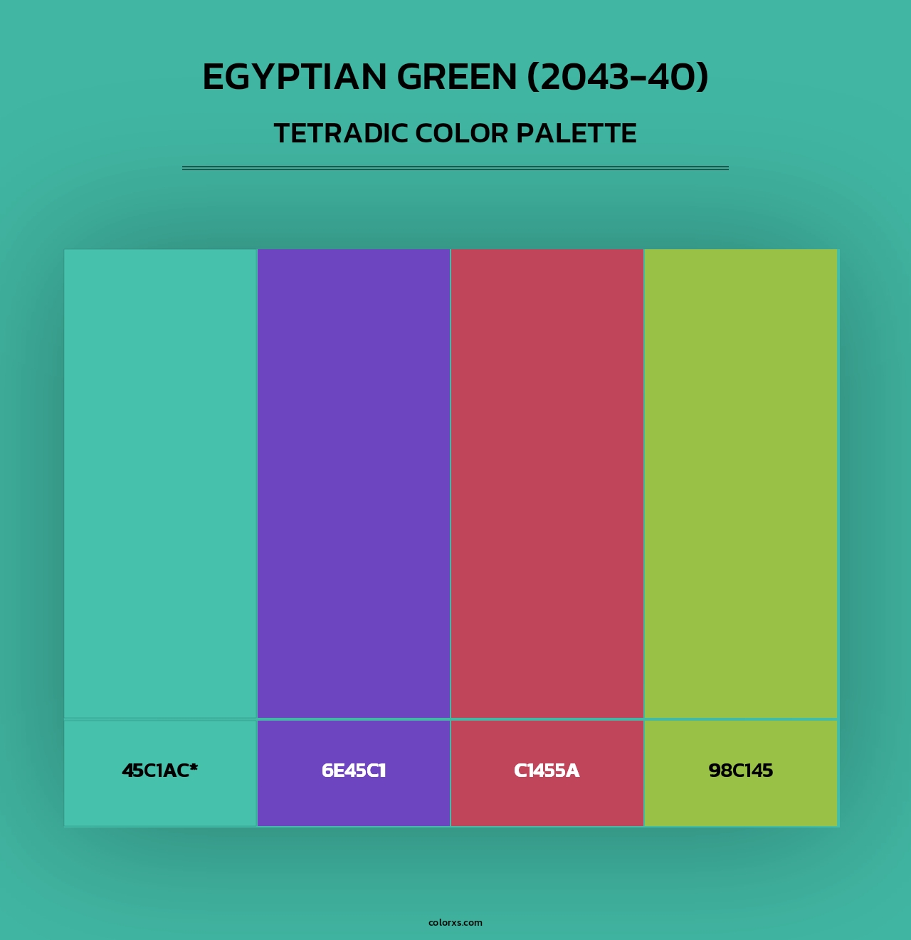 Egyptian Green (2043-40) - Tetradic Color Palette
