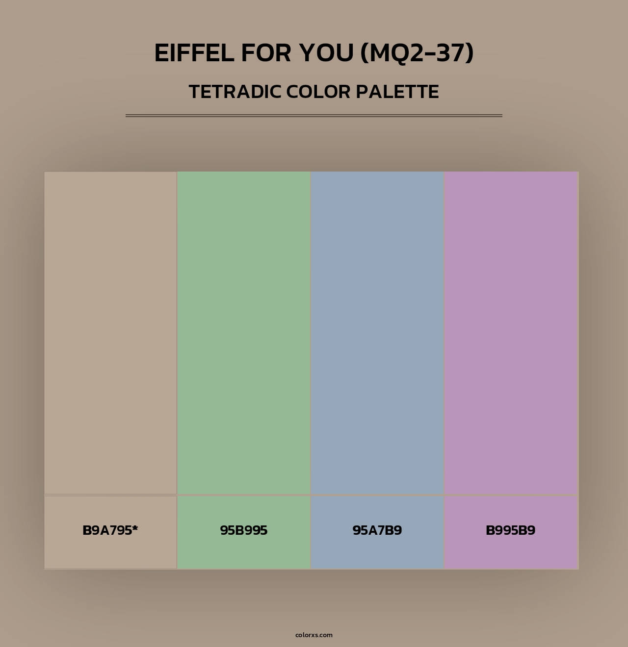 Eiffel For You (MQ2-37) - Tetradic Color Palette