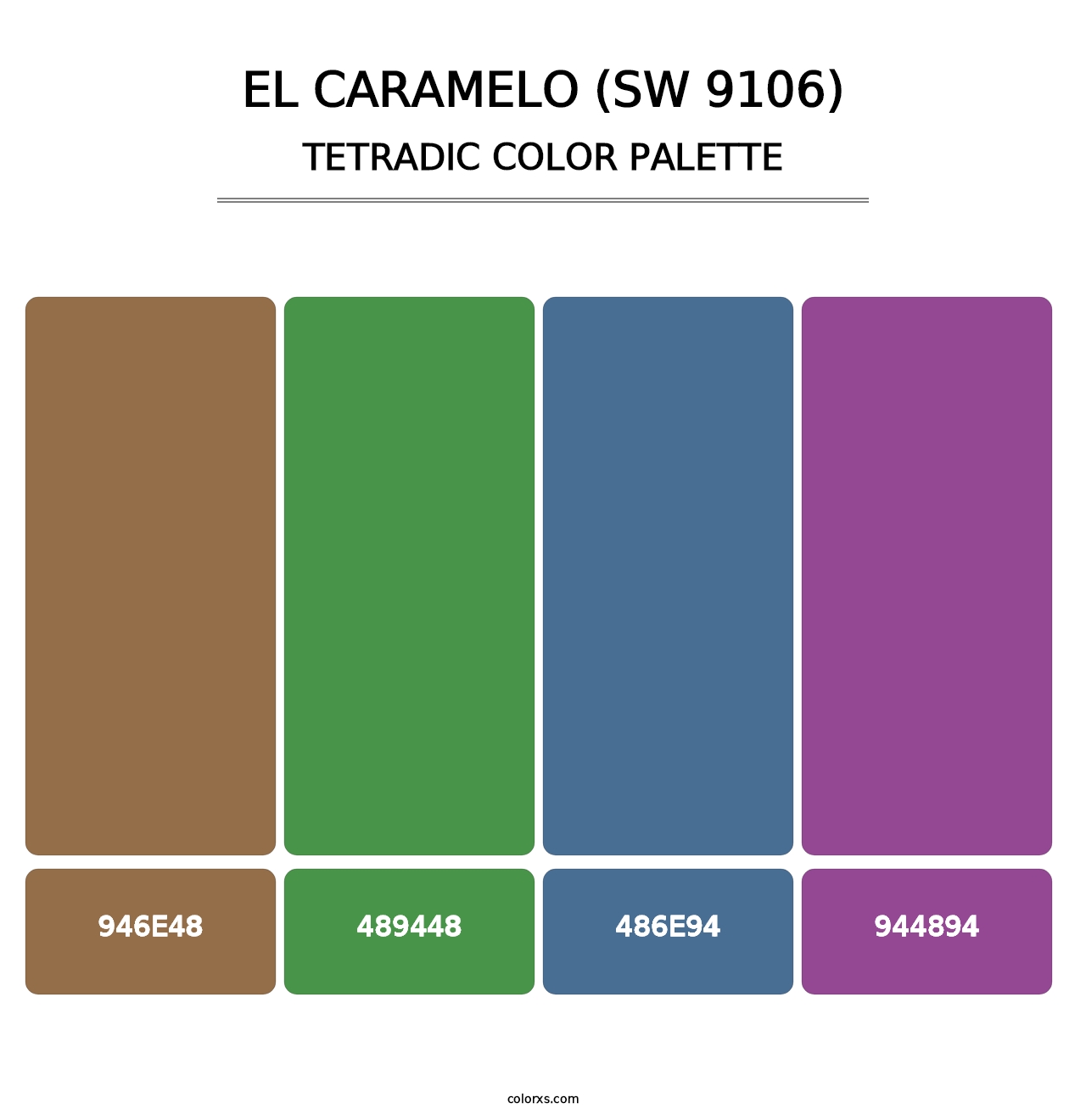 El Caramelo (SW 9106) - Tetradic Color Palette
