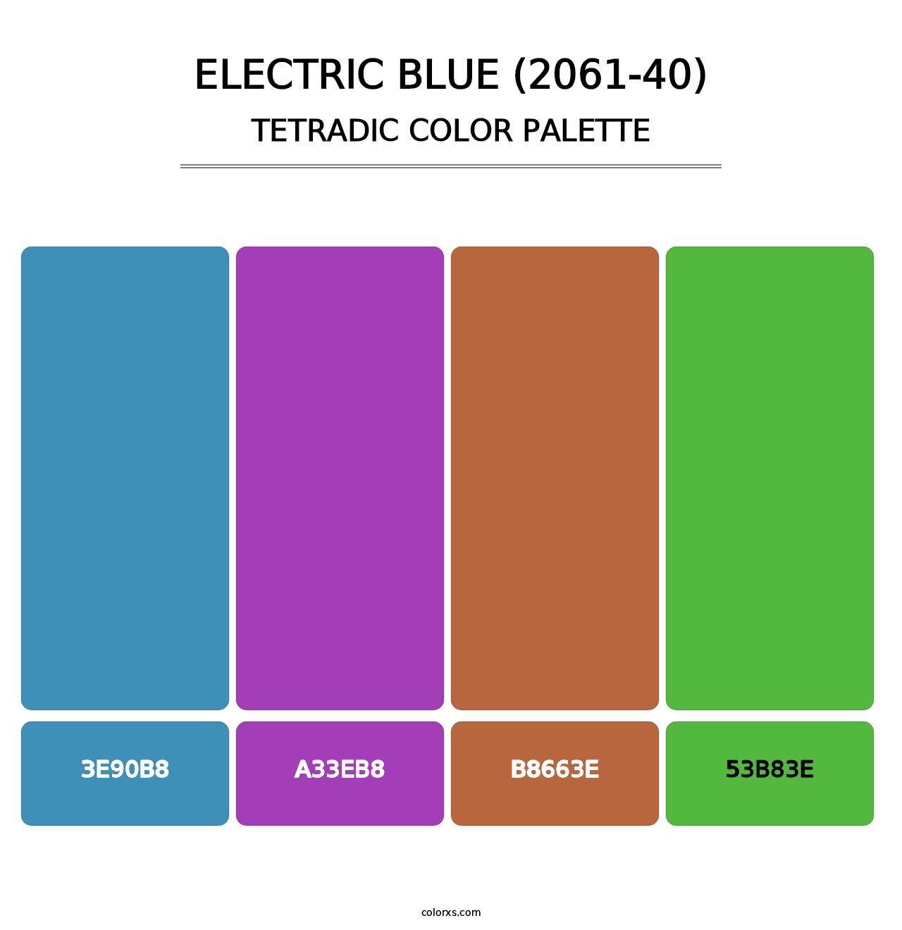 Electric Blue (2061-40) - Tetradic Color Palette