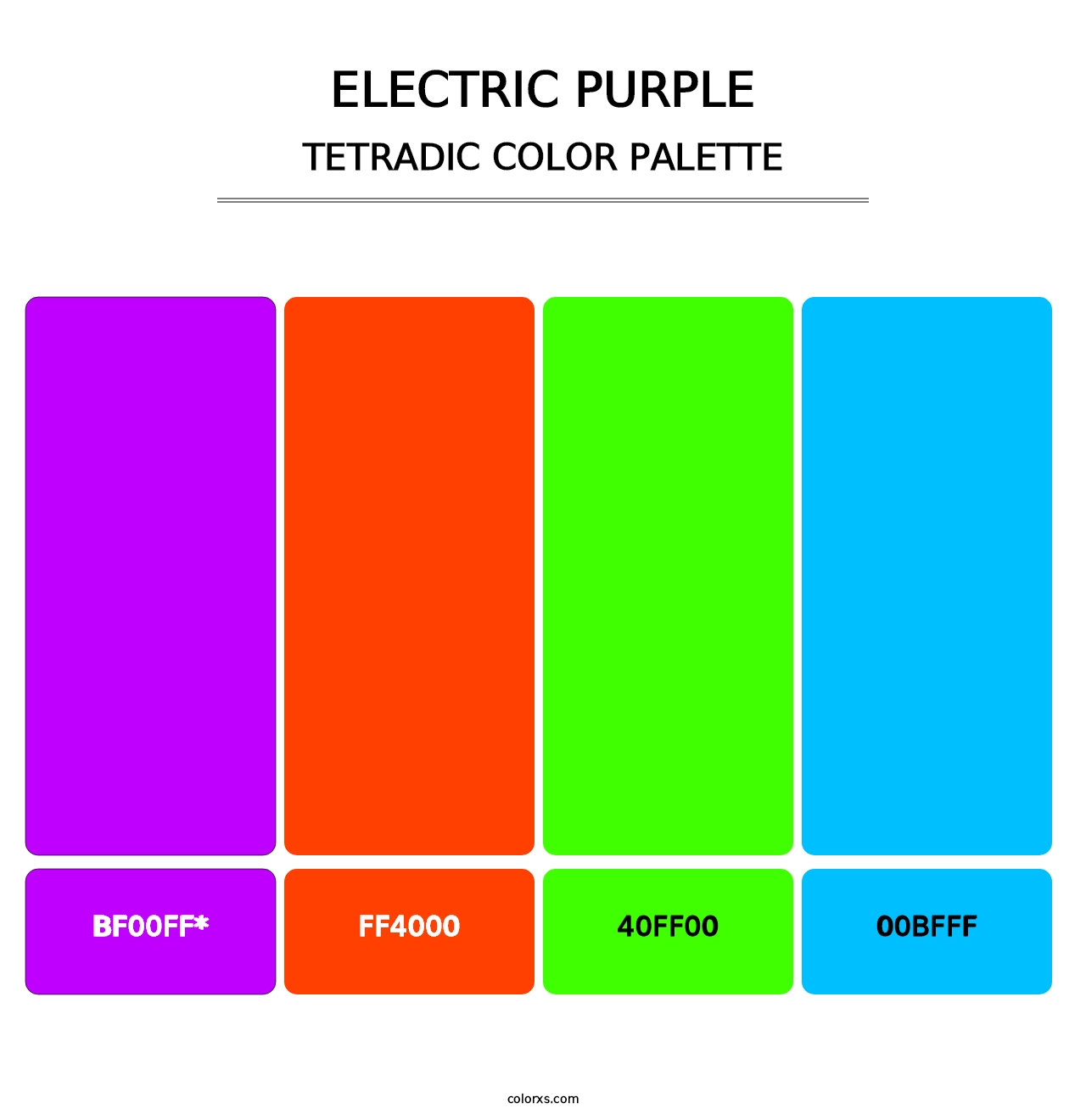 Electric Purple - Tetradic Color Palette