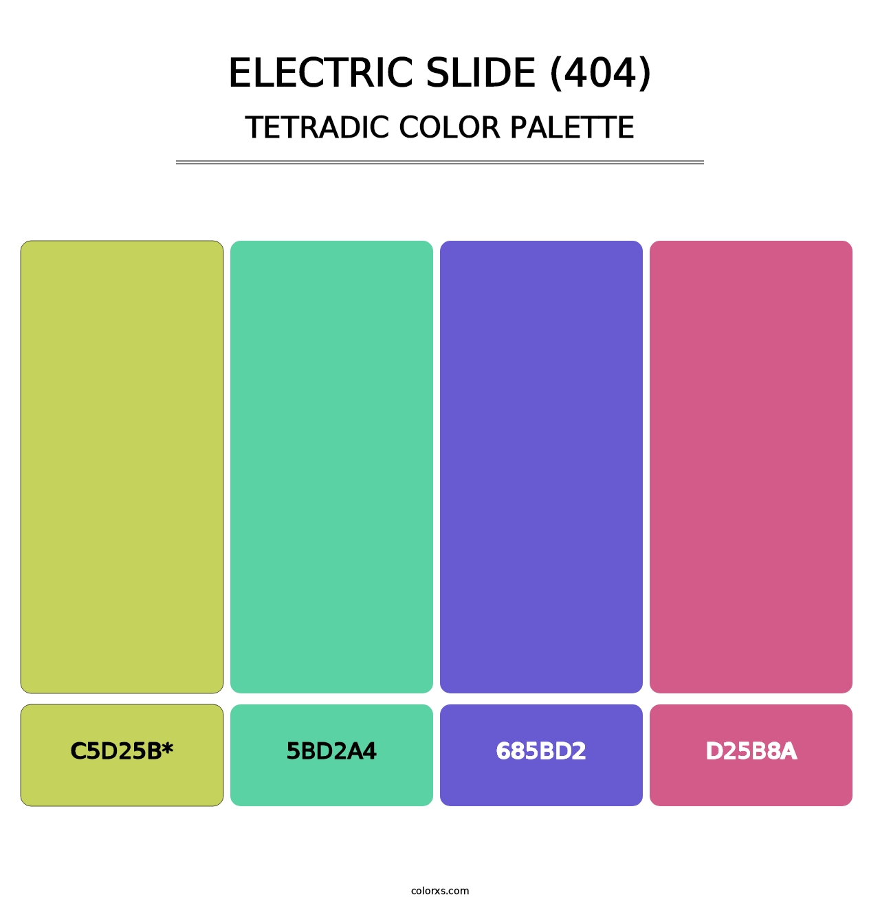 Electric Slide (404) - Tetradic Color Palette