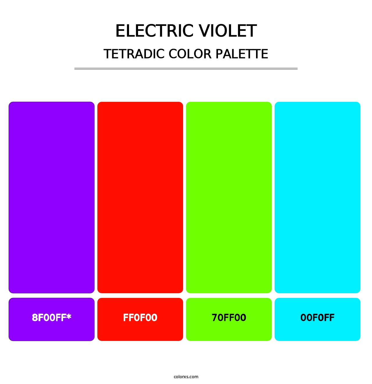 Electric Violet - Tetradic Color Palette