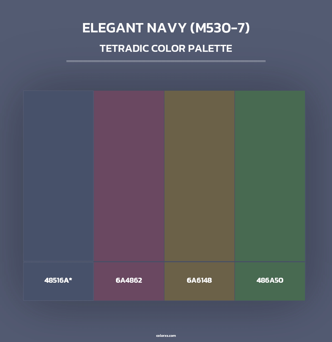 Elegant Navy (M530-7) - Tetradic Color Palette
