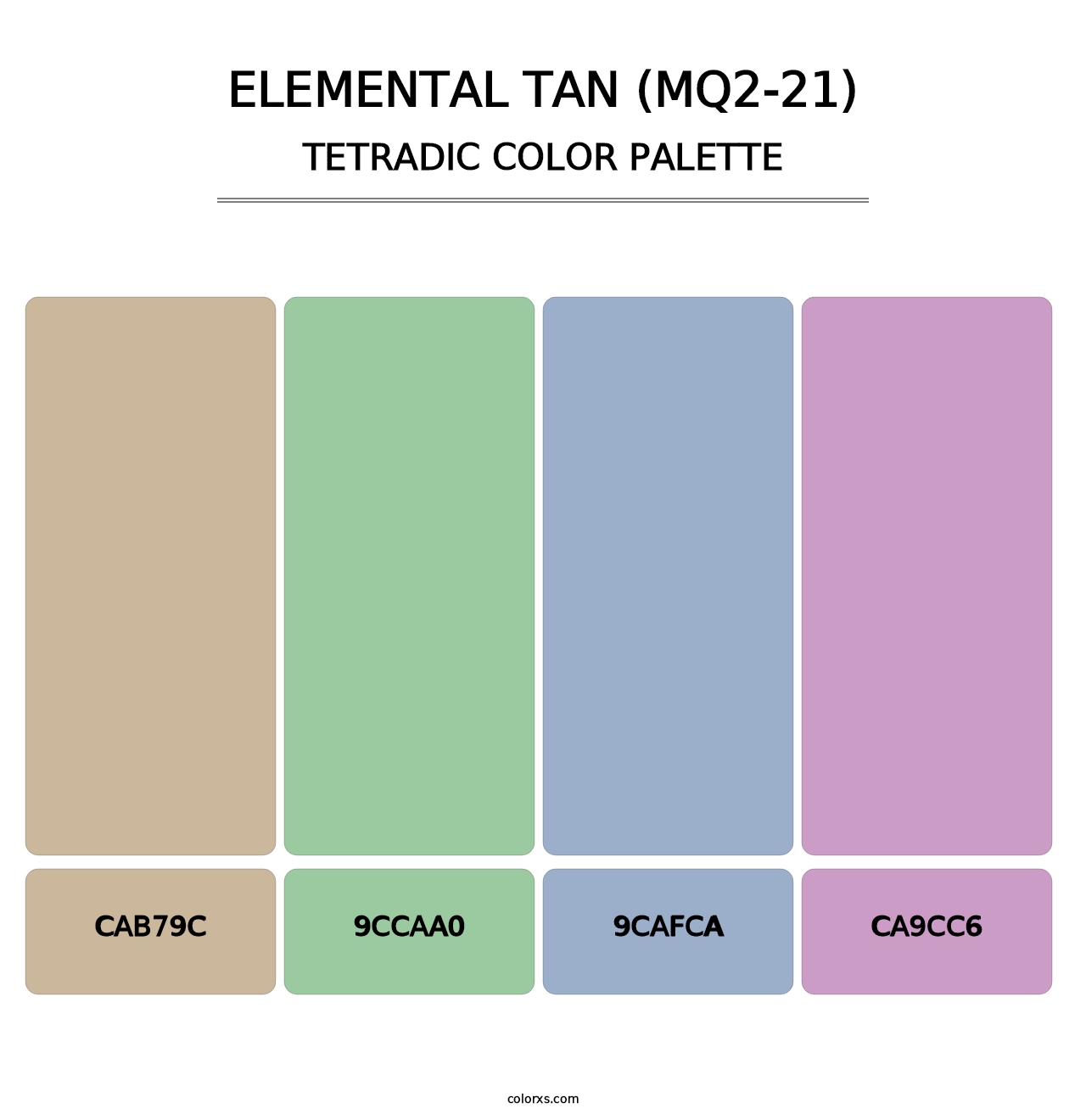 Elemental Tan (MQ2-21) - Tetradic Color Palette