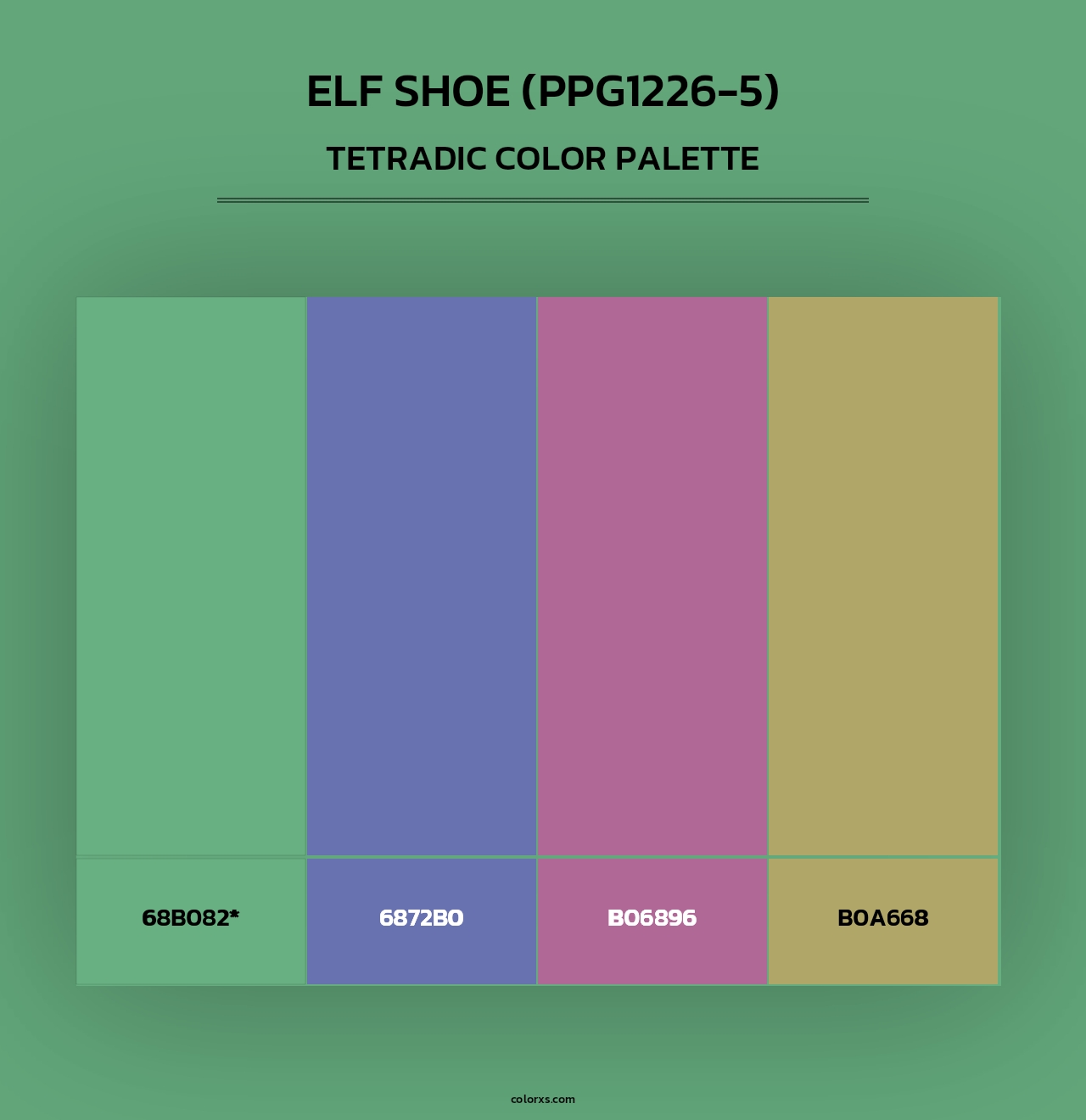 Elf Shoe (PPG1226-5) - Tetradic Color Palette