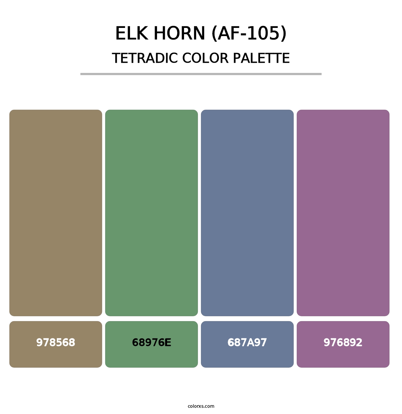 Elk Horn (AF-105) - Tetradic Color Palette