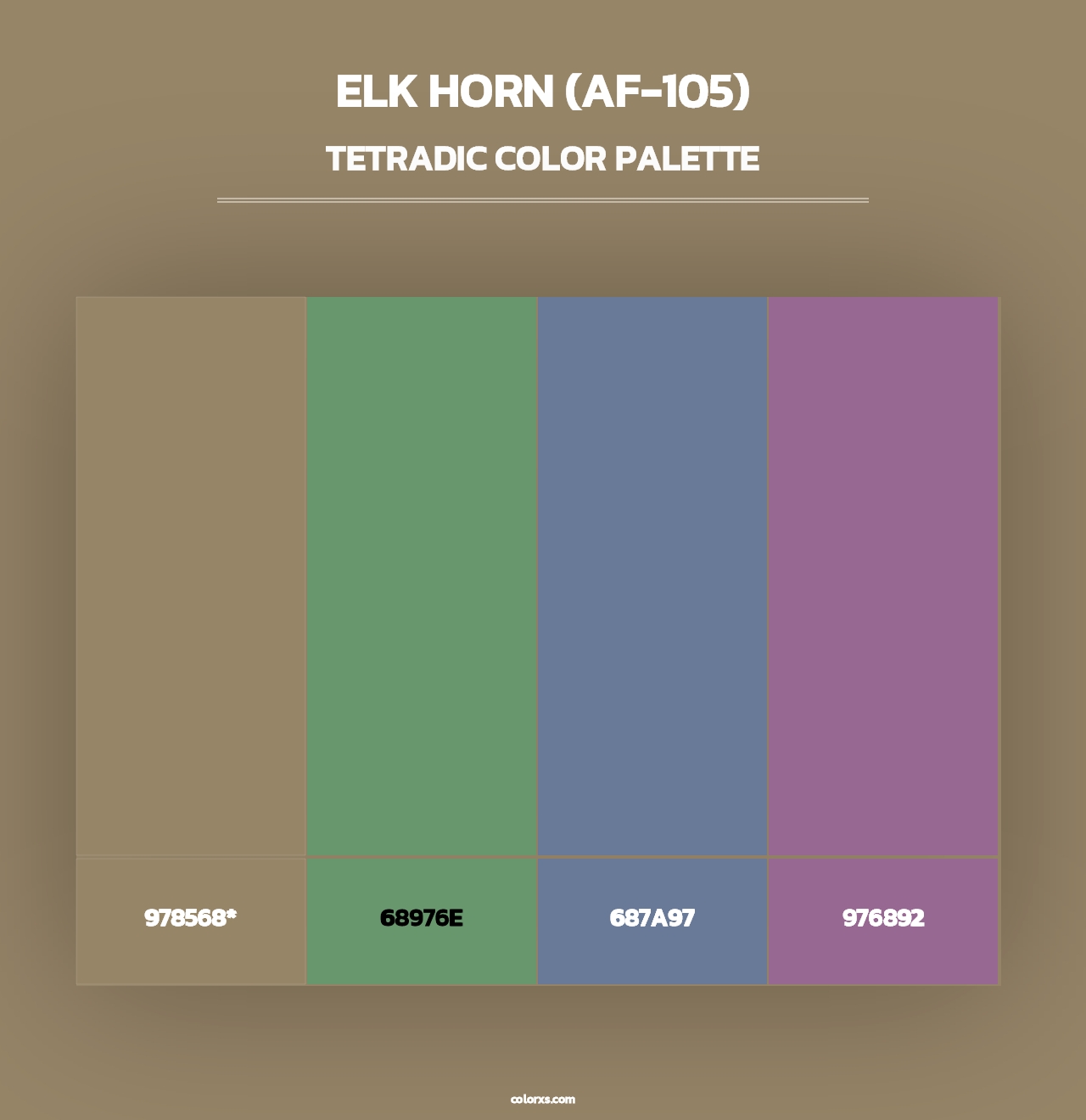 Elk Horn (AF-105) - Tetradic Color Palette
