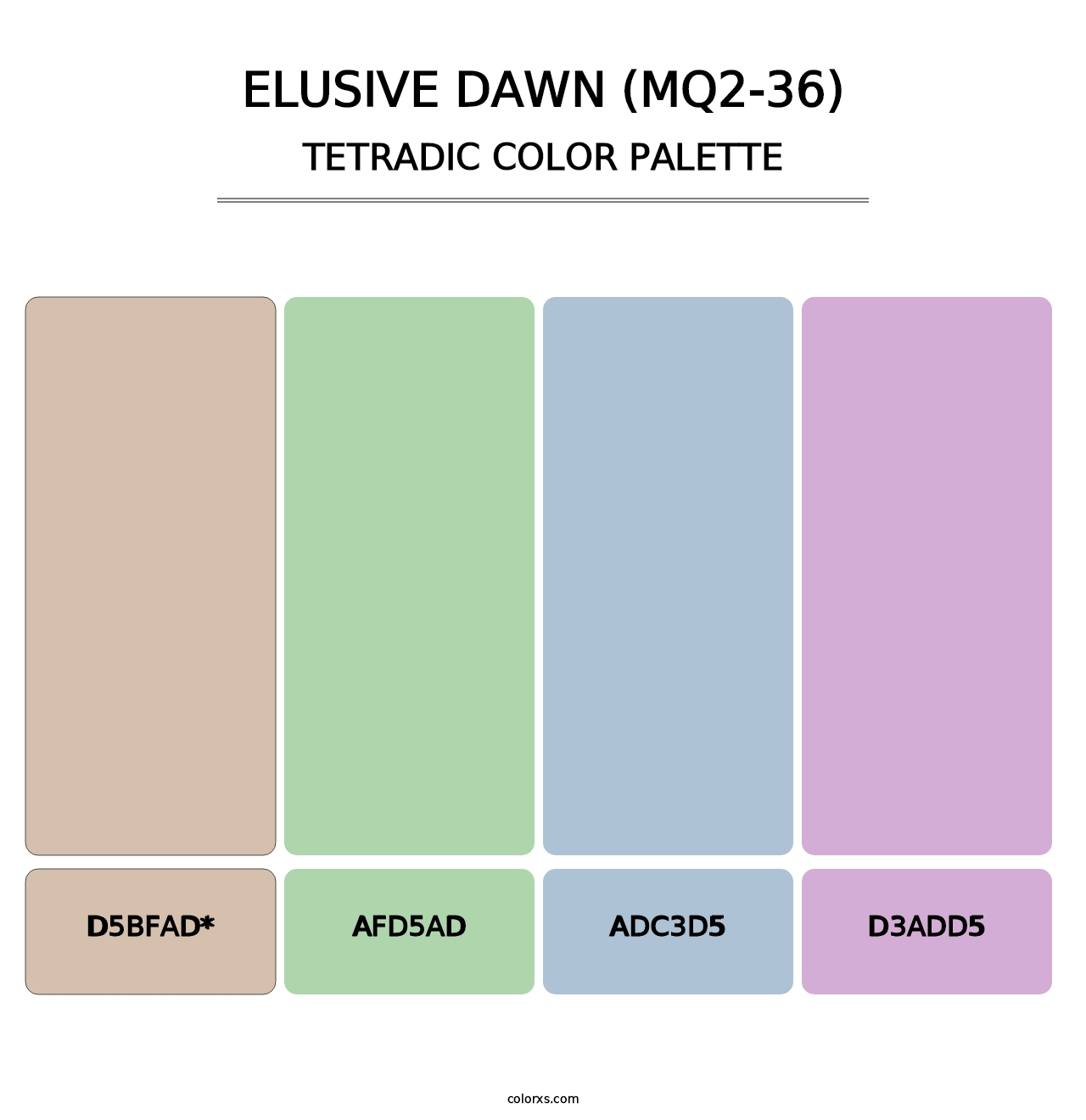 Elusive Dawn (MQ2-36) - Tetradic Color Palette