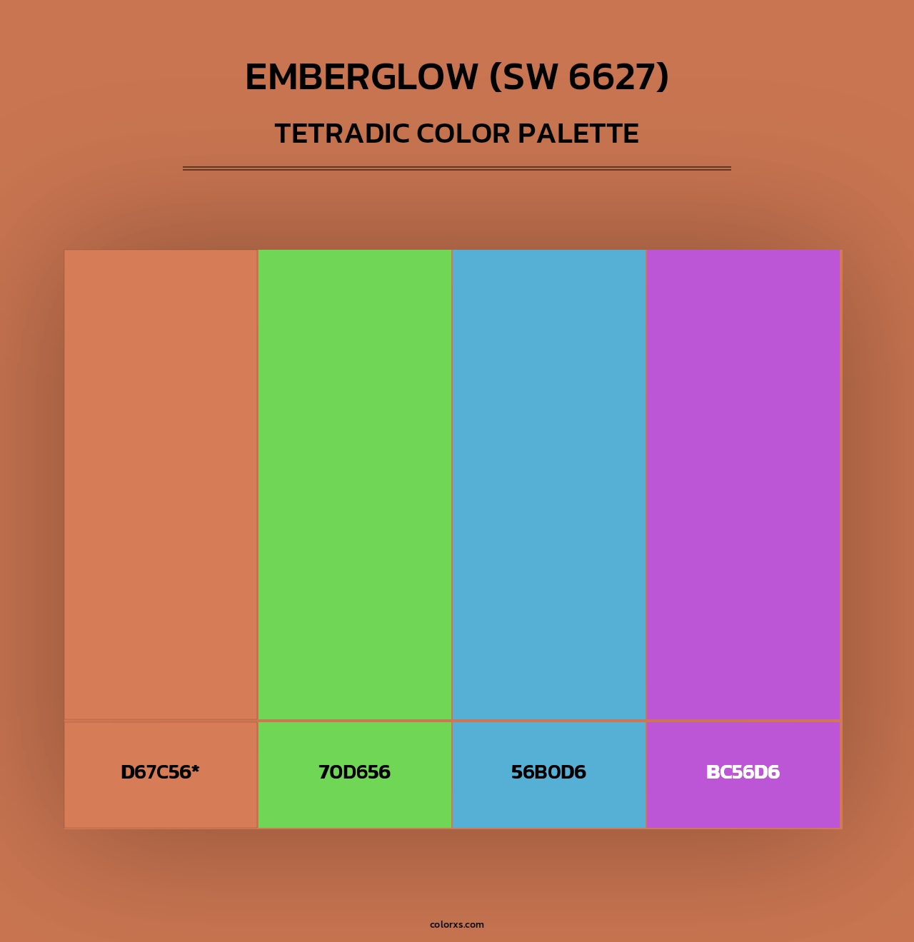 Emberglow (SW 6627) - Tetradic Color Palette