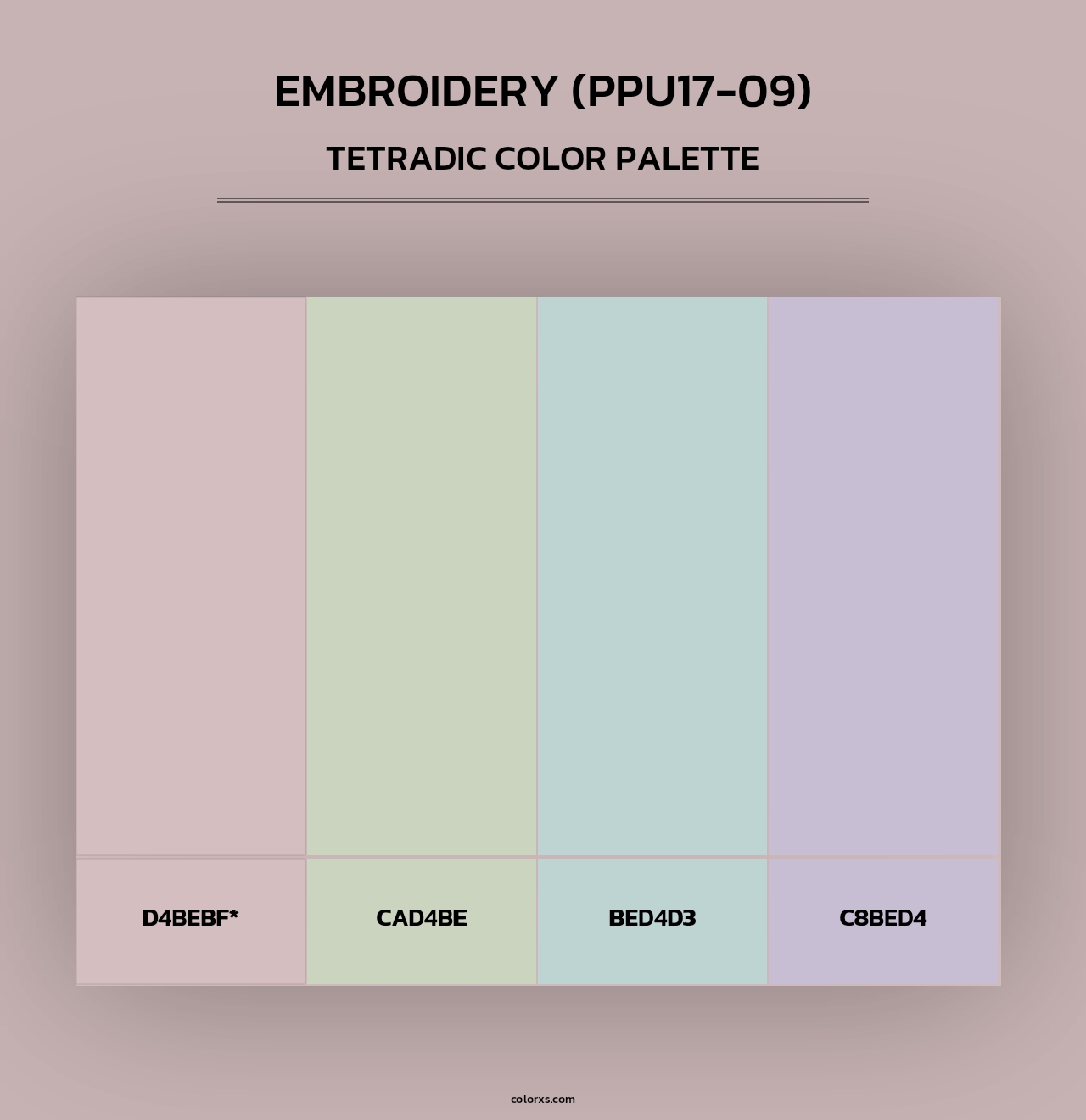 Embroidery (PPU17-09) - Tetradic Color Palette