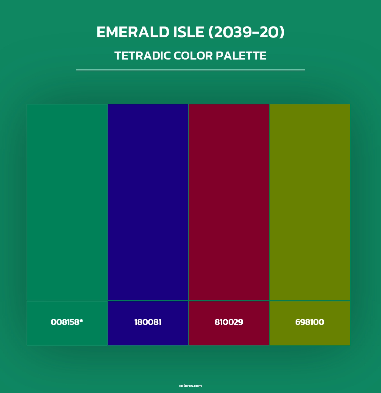 Emerald Isle (2039-20) - Tetradic Color Palette