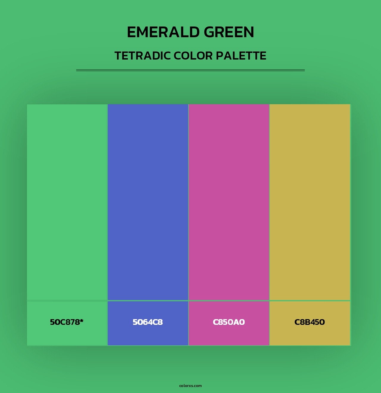 Emerald Green - Tetradic Color Palette