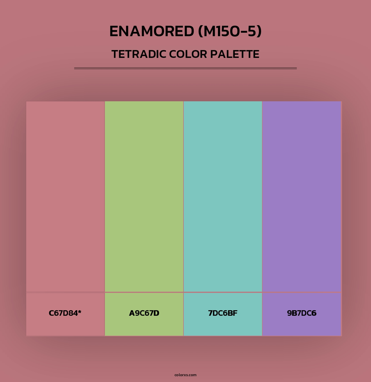 Enamored (M150-5) - Tetradic Color Palette
