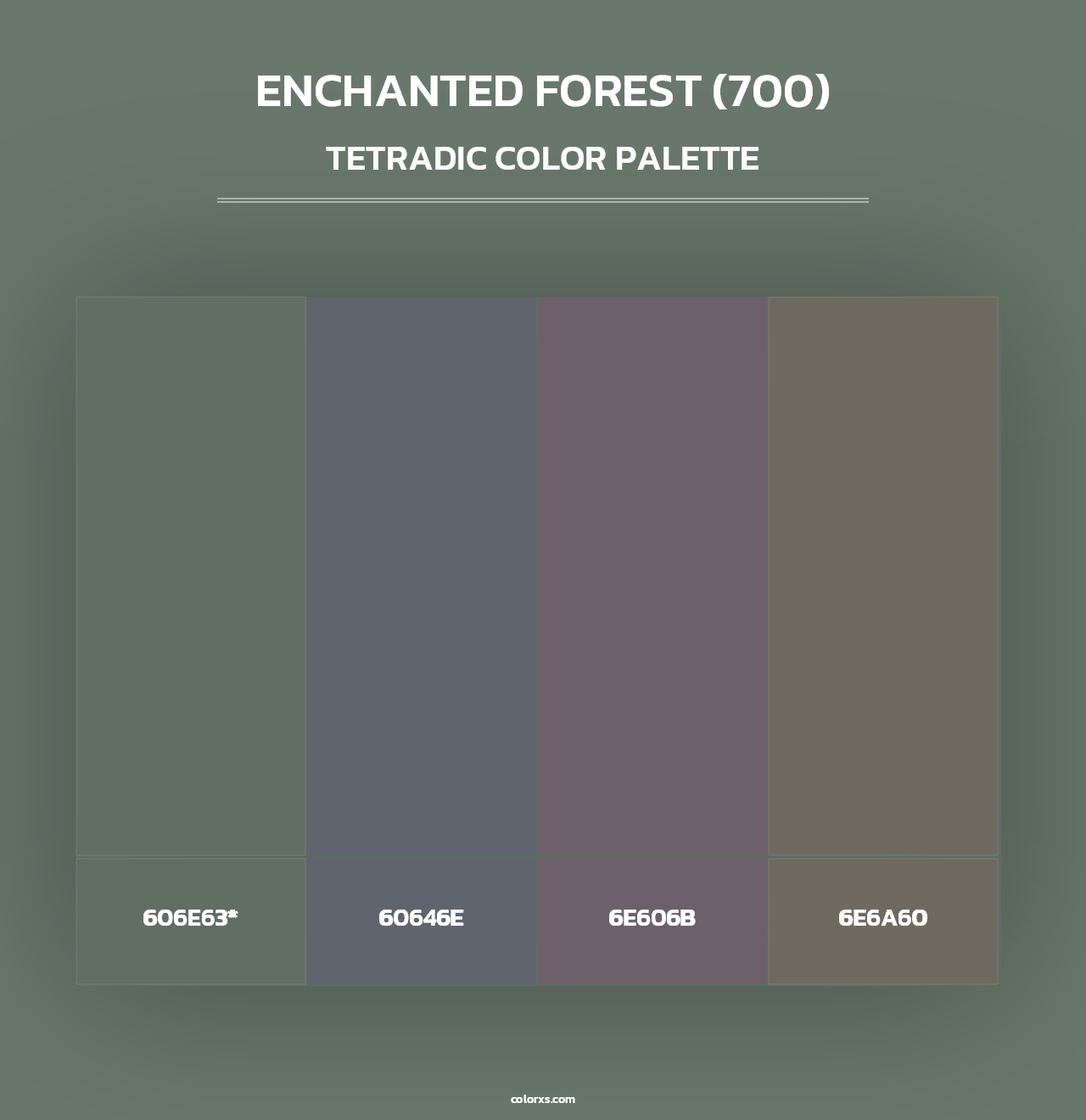 Enchanted Forest (700) - Tetradic Color Palette