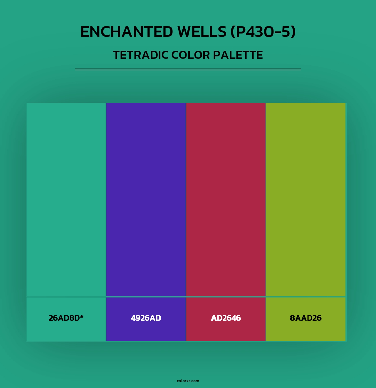 Enchanted Wells (P430-5) - Tetradic Color Palette