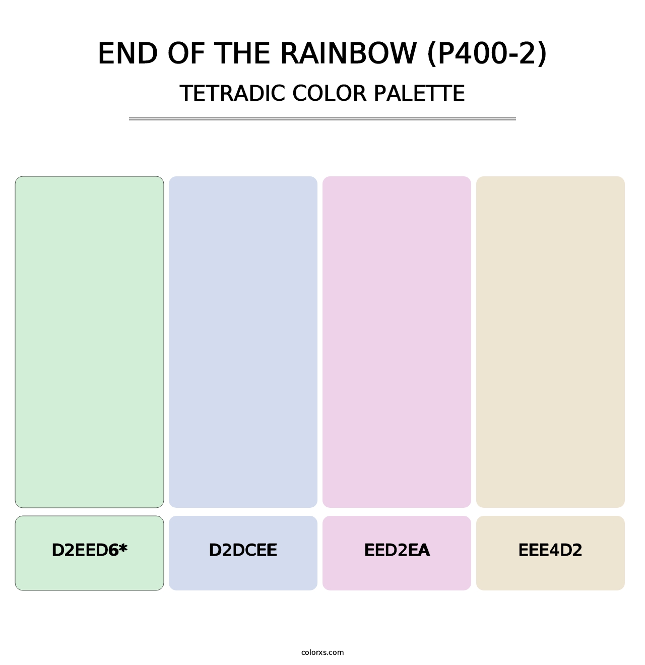 End Of The Rainbow (P400-2) - Tetradic Color Palette