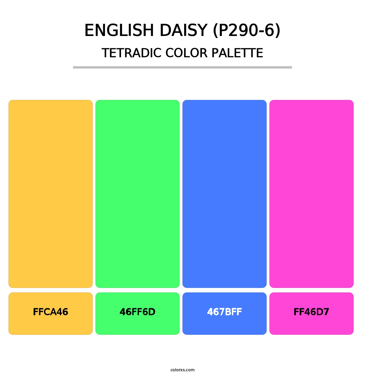 English Daisy (P290-6) - Tetradic Color Palette