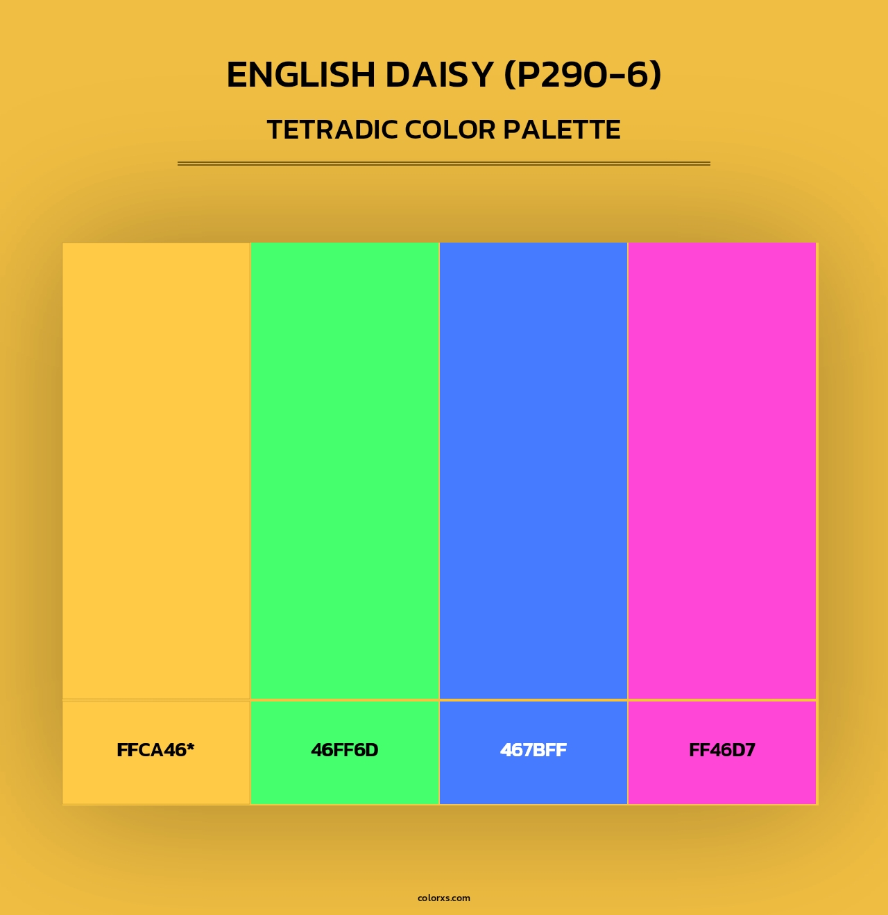 English Daisy (P290-6) - Tetradic Color Palette