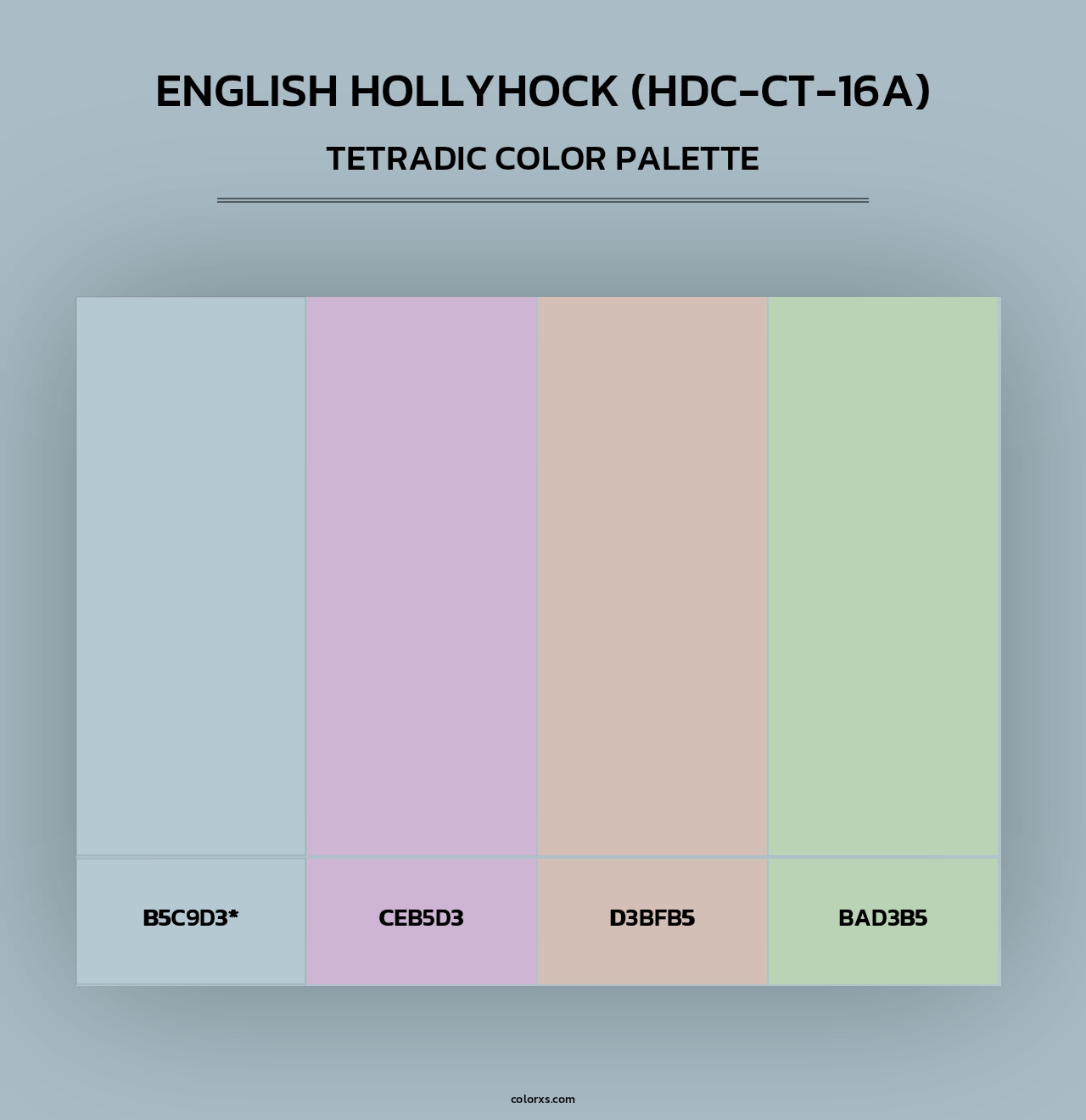 English Hollyhock (HDC-CT-16A) - Tetradic Color Palette